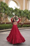 Lw 9355 Rayon With Gamthi Embroidered Work Navratri Gown Collections